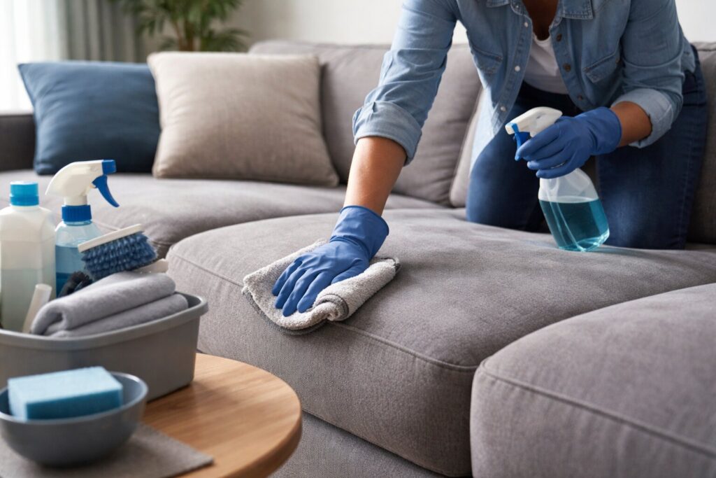 microvezel bank schoonmaken, microvezel